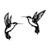 Melrose International Metal Hummingbird Wall Accent (set Of 6) - Black