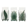 Melrose International Metal Leaf Candle Holder (set Of 6) - Green