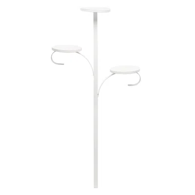 Melrose International Metal Triple Tree Topper Platform 36"h - White