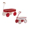 Melrose International Metal Wagon Decor (set Of 2) - Red, White