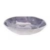Melrose International Metallic Aluminum Bowl 13.75"d - Gray, Blue