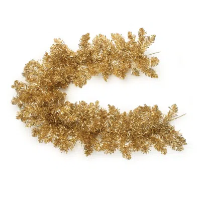 Melrose International Metallic Pine Tinsel Garland 5'l - Gold