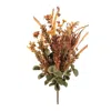 Melrose International Mixed Fall Floral And Foliage Bush (set Of 6) - Brown, Orange