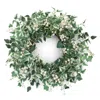 Melrose International Mixed Foliage And Berry Wreath 23"d - Green, White