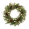 Melrose International Mixed Pine And Tallow Berry Wreath 28"d - Green, Brown
