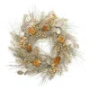 Melrose International Mixed Pine Eucalyptus Berry Wreath 20"d - Gold, Gray