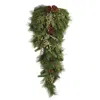 Melrose International Mixed Pine Juniper And Pincone Wall Swag 32"h - Green, Brown In Green