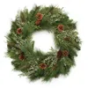 Melrose International Mixed Pine Juniper And Pincone Wreath 30"d - Green, Brown In Green