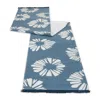 Melrose International Modern Floral Table Runner 72"l - White, Blue