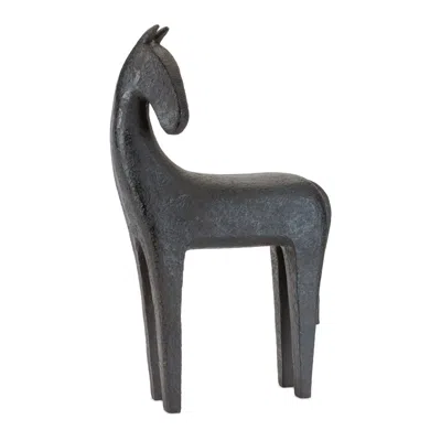 Melrose International Modern Horse Statue (set Of 2) - Black