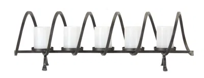 Melrose International Modern Metal Spiral Candle Holder Centerpiece 31"l - Black