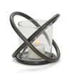 Melrose International Modern Metal Votive Holder With Glass Insert (set Of 2) - Brown, Bronze