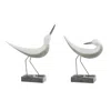 Melrose International Modern Sea Bird Figurine (set Of 2) - White