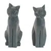 Melrose International Modern Sitting Cat Statue (set Of 4) - Gray