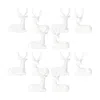 Melrose International Modern White Winter Deer Figurine (set Of 12) - White