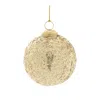 Melrose International Mosaic Glass Ball Ornament (set Of 4) - Gold