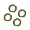 Melrose International Moss Leaf Twig Wreath (set Of 4) - Green; Brown