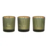 Melrose International Mossy Oak Deer Votive (set Of 3) - Green, Gold In Green