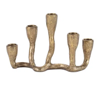 Melrose International Multi Taper Candle Holder (set Of 4) - Gold
