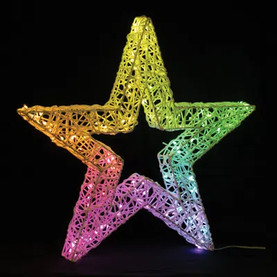 Melrose International Multicolor Led Star 22.5"h - White, Multicolor