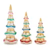Melrose International Multicolor Mercury Glass Pine Tree (set Of 3) - Gold, Red, Green, Blue