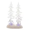Melrose International Multicolored Led Deer And Trees 15"h - Clear