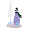 Melrose International Multicolored Led Snowman With Pine Tree - White, Multicolor