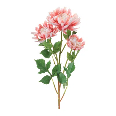 Melrose International Mum Floral Spray (set Of 4) - Pink, Green