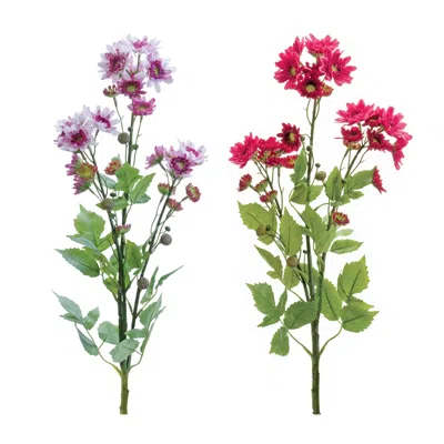 Melrose International Mum Spray (set Of 2) - Green, Pink
