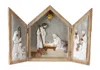 Melrose International Nativity Arch Box With Tri Fold Design 16"l - Brown; Grey; White
