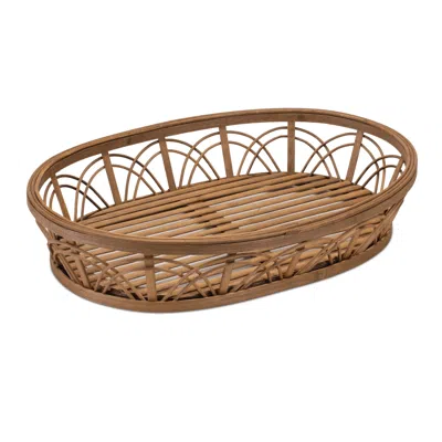 Melrose International Natral Wooden Tray 20"l - Brown