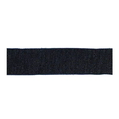 Melrose International Navy Blue Woven Wired Ribbon (set Of 2) - Blue
