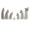Melrose International Nesting Mini Nativity Figures (set Of 7) - Beige, Gold