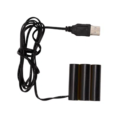 Melrose International No More Batteries 3 Aa Replacement W/ 3 To 1 Connector (set Of 2) - Black