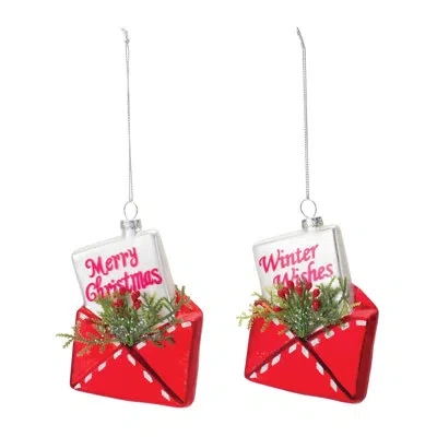 Melrose International No Pattern Hanging Figurine Ornament In White;green;red;white;green;red;white;gr