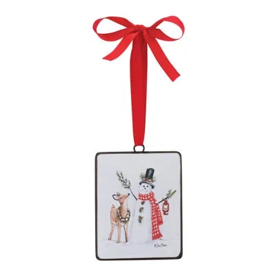 Melrose International No Pattern Holiday Shaped Ornament In Brown;white;red;brown;white;red;brown;wh