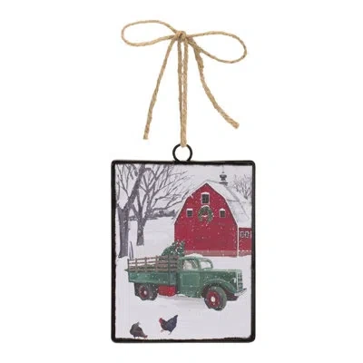 Melrose International No Pattern Holiday Shaped Ornament In White;green;red;white;green;red;white;gr