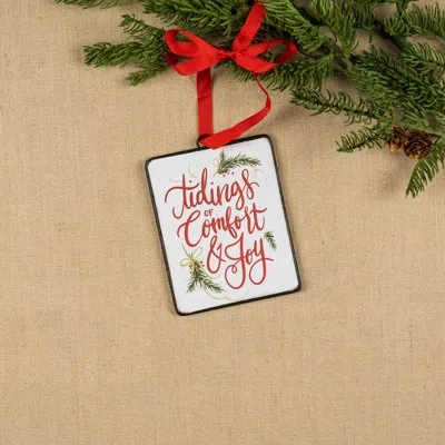 Melrose International No Pattern Holiday Shaped Ornament In White;green;red;white;green;red;white;gr