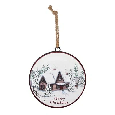 Melrose International No Pattern Holiday Shaped Ornament In White;red;white;red;white;red