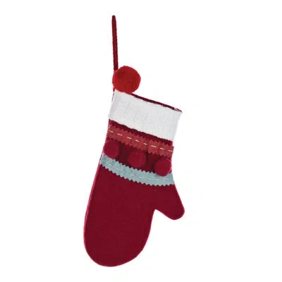 Melrose International No Pattern Holiday Shaped Ornament In White;red;white;red;white;red