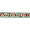 Melrose International Nostalgic Santa Print Wired Ribbon (set Of 2) - Green, Red, White