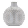 Melrose International Notched Ceramic Bottle Vase (set Of 4) - Gray