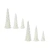 Melrose International Off-white Tabletop Holiday Tree (set Of 6) - Beige