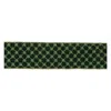 Melrose International Ornate Diamond Pattern Wired Ribbon (set Of 2) - Green, Gold