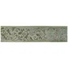Melrose International Ornate Glittered Wired Ribbon 4" X 5 Yds. - Green, Gray