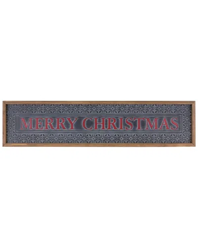 Melrose International Ornate Metal Merry Christmas Sign In Black