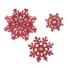 Melrose International Paper Snowflake Ornament (set Of 6) - Red