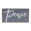 Melrose International Peace And Snowflake Sign 24"l - Blue; White In Gray