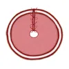 Melrose International Peppermint Striped Tree Skirt 48"d - Red, White