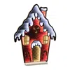 Melrose International Pepperpint Gingerbread House Ekkolight 26"h - Red, White